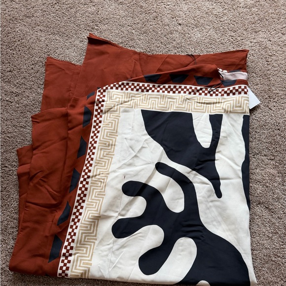 H&M Limited Edition Printed Kaftan Dress (Rust red/Patterned) Sz XXL NWT - Picture 10 of 13